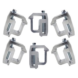 iFJF Mounting Clamps Truck Caps Camper Shell Clamps Replacement for Chevy Silverado Sierra Dodge Ram 1500 2500 3500 F150 F250 Titan 6 Pack Silver