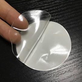 OYEAA 4 Sticky Mounting Pads 1.77 Inches Double Sided Adhesive Wall Mounting Tabs Round Sticky Suction Cup Glue Super Strong for Cameras GPS, Dashboard Toys, Windshield, Tiles, Pictures