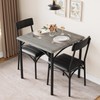 GAOMON Dining Table Set for 2, Kitchen Table with Upholstered