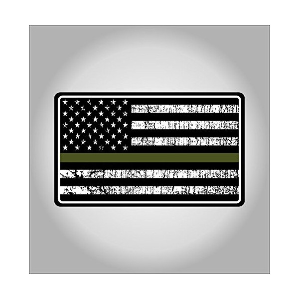 Military Thin Line USA Flag Decal American Flag Sticker Grunge