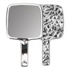 BUNCHBRAVO Compact Hand Mirror - Diamond Pattern, Square Handheld Vanity