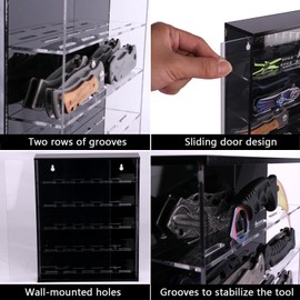 WLSANX Knife Display Stand, Pocket Knife Display Case for Wall, Pocket Knife Organizer Desktop, Knife Display Case, Acrylic Display Case Dispay Daggers, Folding Knife, Pocket Knife Holder