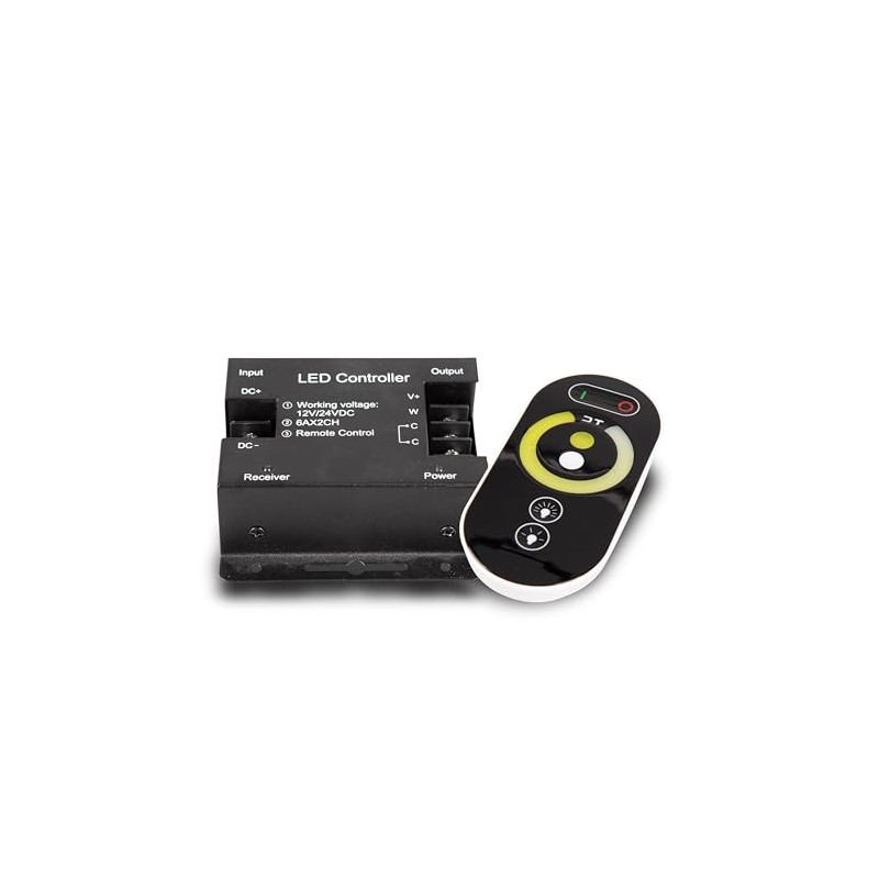 Mextronic LED Controller/LED CCT Dimmer with Remote Control: 12A, 12/24V
