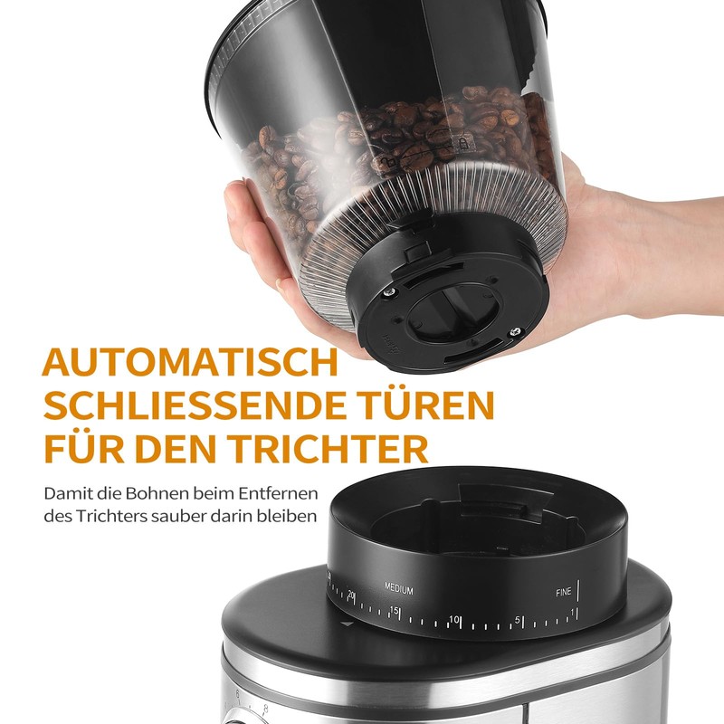 Ollygrin Burr Coffee Grinder, Electric Conical Coffee Bean Grinder With