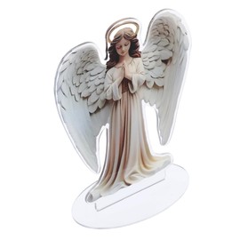 Ciieeo Acrylic Angel Table Sign Elegant Religious Decor for Christmas Weddings Everyday Use Scratch Resistant Home Ornament for Holiday Table Desk Display