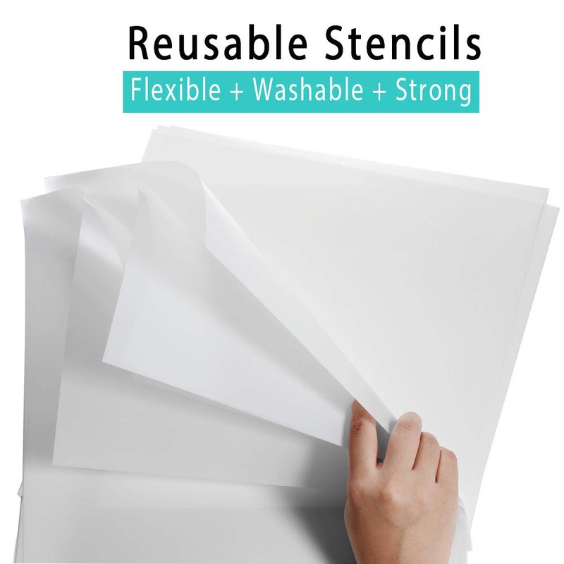 12Pcs 7mil Blank Stencil Sheets, 12 x 12 inch Mylar