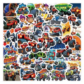 55 Stück Blaze and the Monster Machines Aufkleber Auto Laptop Telefon Gitarre Skateboard Motorrad Fahrrad Stickers Set Vinyl Wasserdicht Aesthetic Aufkleber für Jugendliche Kinder Erwachsene