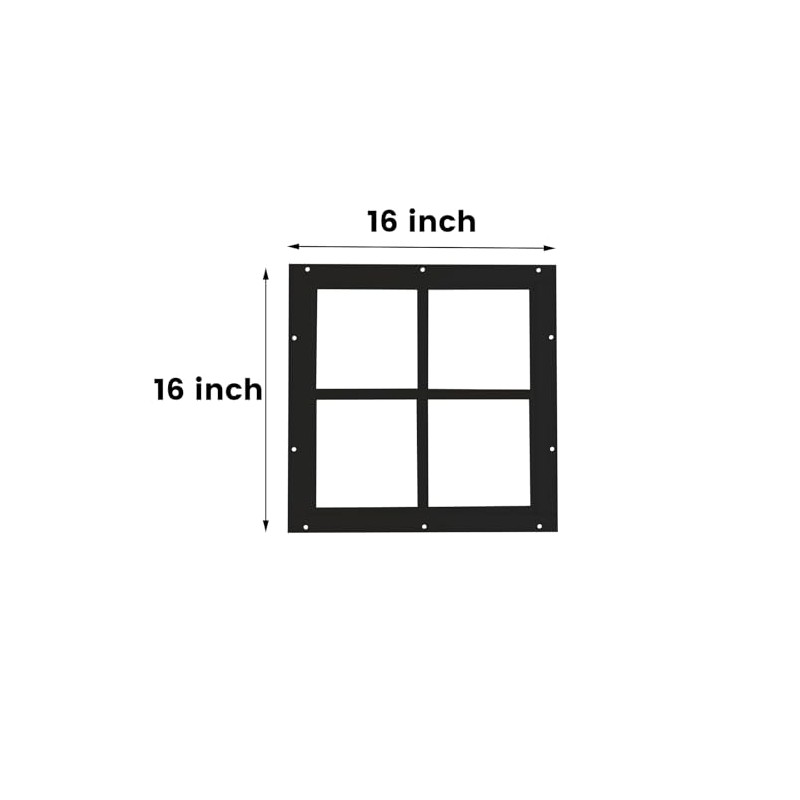 WRISIN 2 Pack 16" x 16" Square Shed Window with