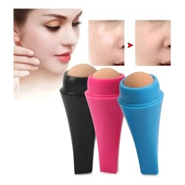 Rodillo Piedra Volcánica Absorbe Grasa Facial Reutilizable F