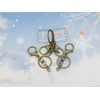 20sets Lobster Claw Clasps Hook with Flat Split Keychain Ring