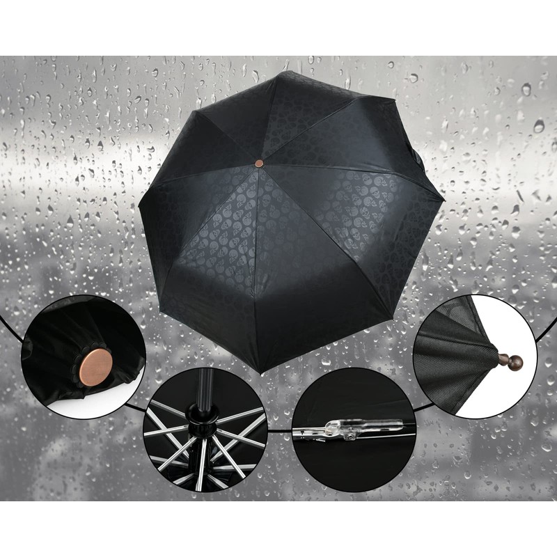ds. distinctive style UV Umbrella Skull Parasol Folding Umbrella Automatic