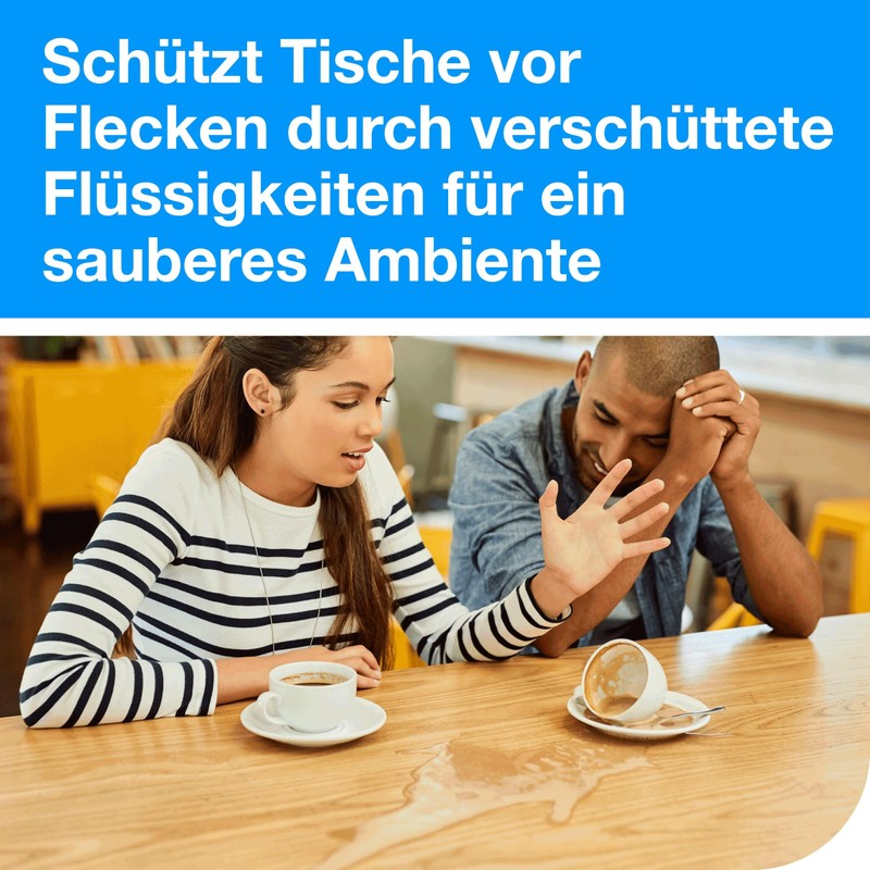 Tork Round Paper Coasters, White, Extra Thick, 250 Coasters, 470246