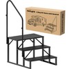 Nilight RV Steps with Handrail, 3 Steps Hot Tub Steps