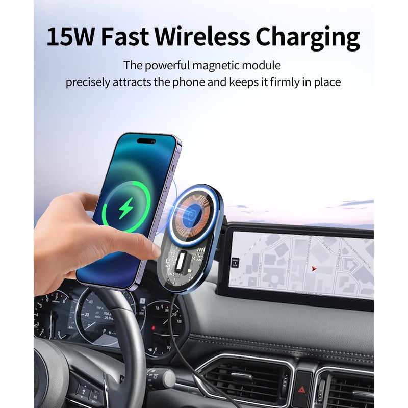 Masergogo Wireless Charging car Phone Holder for Mazda CX-5 2021-2025