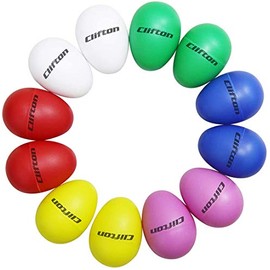 Clifton Plastic Egg Shakers Set 12 Pcs Percussion Musical Shaker