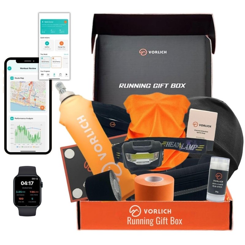Vorlich® Running Gift Box, 13 Essential Items for Runners, Includes