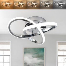 Ajbvp Modern Ceiling Light LED Dimmable Small Ceiling Light Fixture,5CCT/2700K/3000K/3500K/4000K/5000K,for Bedrooms Hallways Bathrooms Foyers Balconies Stairs Entrances