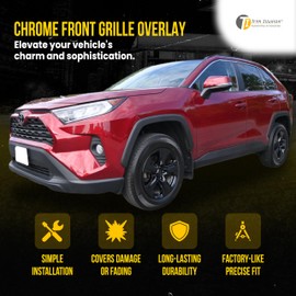 Trim Illusion Gloss Black Chrome Delete Wheel Skin Rim Cover Hubcaps 17 Inch Snap-On, Compatible with Toyota RAV4 2019-2025, Set of 4, WSK713-17BLK