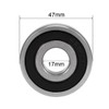 sourcing map Grooved Ball Bearing 6303-2RS Z2 Double Shielded Carbon