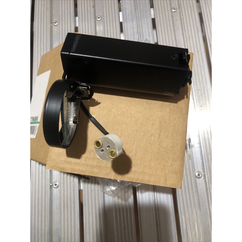 Lightolier Low Voltage BLACK Lytespan Track Lighting Fixture Shallow Ring