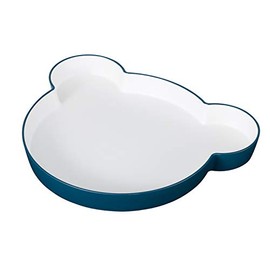 tak JTN-0110-NV Kids Dish Plate Bear Child Plate Navy 7.5 x 9.3 x 1.0 inches (19 x 23.6 x 2.6 cm)