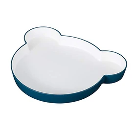 tak JTN-0110-NV Kids Dish Plate Bear Child Plate Navy 7.5 x 9.3 x 1.0 inches (19 x 23.6 x 2.6 cm)
