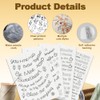 DOODLREAM 45Pcs English Phrases Water Soluble Hand Sewing Stabilizers, 21