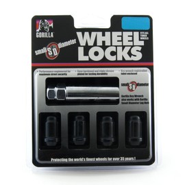 Gorilla Automotive 21681BC Black Chrome Small Diameter Wheel Locks (1/2" Thread Size)