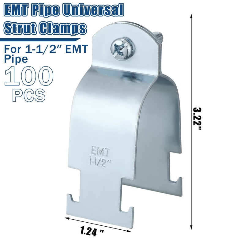 Landhoow Emt Pipe Universal Strut Clamps Strut Channel Accessory Electro