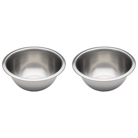 Chef Aid Stainless Steel Mixing Bowl Rust Resistant 13.6cm 0.5 Litre (Pack of 2)