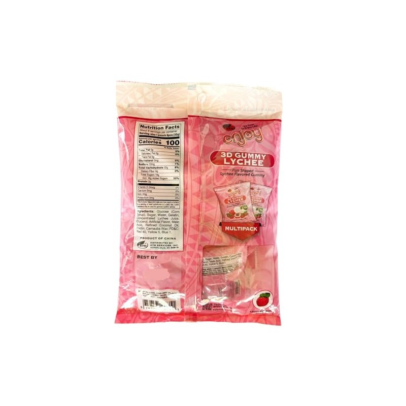 Enjoy Hawaii 3D Fun Shaped Mini Lychee Gummy Multipack