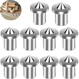 CESFONJER6mm Dowel Markers, Carpentry Dowels, Marking Punch for Dowels. Woodworking Drill Bit Alignment Tool Point Mark for Dowels (10 PCS Each Size) (Solid)
