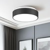 AUTELO Black Ceiling Light, 12" Flush Mount Ceiling Light with