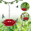 Sherem Sweety Hummingbird Feeder, Red Plastic Saucer Hummingbird Feedersr, Outdoor
