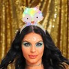 GENBREE Light Up Animal Headband Glowing Cat Hair Band Led
