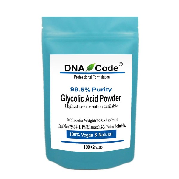 DNA Code®- DIY Glycolic Crystal Powder 99.5% Purity, Cosmetic Grade.