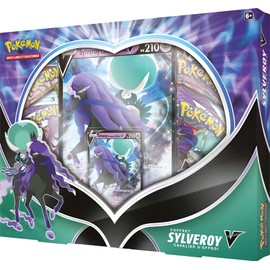 Pokémon POEBAOU21 Cold Rider V-Box or Sylveroy Horseman of Effking-V (Random Model) -Board Trading Card Game, Multicolored