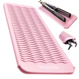 ANGENIL Heat Resistant Silicone Flat Iron Mat Pouch, For Travel Dual Voltage Curling Iron Wand, Hair Straightener, Automatic Wireless Curlers, Crimper Hair Iron, Styling Tools, Curling Brush For Women