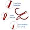 50pcs/Box Treble Hooks Set Fishing Hooks 3 Claw Fishing Hooks