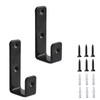MOROBOR 2pcs PVC Coated Bed Ladder Hooks Black Iron Bunk