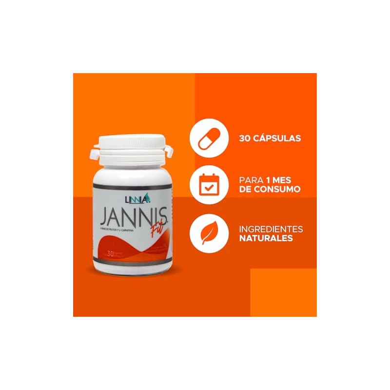 Linnia | Jannis Fit 30 Cápsulas Con Guaraná, Té Verde,