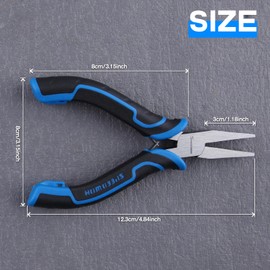 SPEEDWOX Flat Pincer Accessories, Flat Pliers, No Groove, Flat Head Lead Pliers, Mini Flat Nose Pliers, Jewelry Pliers, Jewelry Pliers, Spring Included, Jewelry Tools, Accessories Making, Crafting