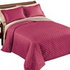 Collections Etc Classic Elegant Reversible 3-Piece Bedspread Set