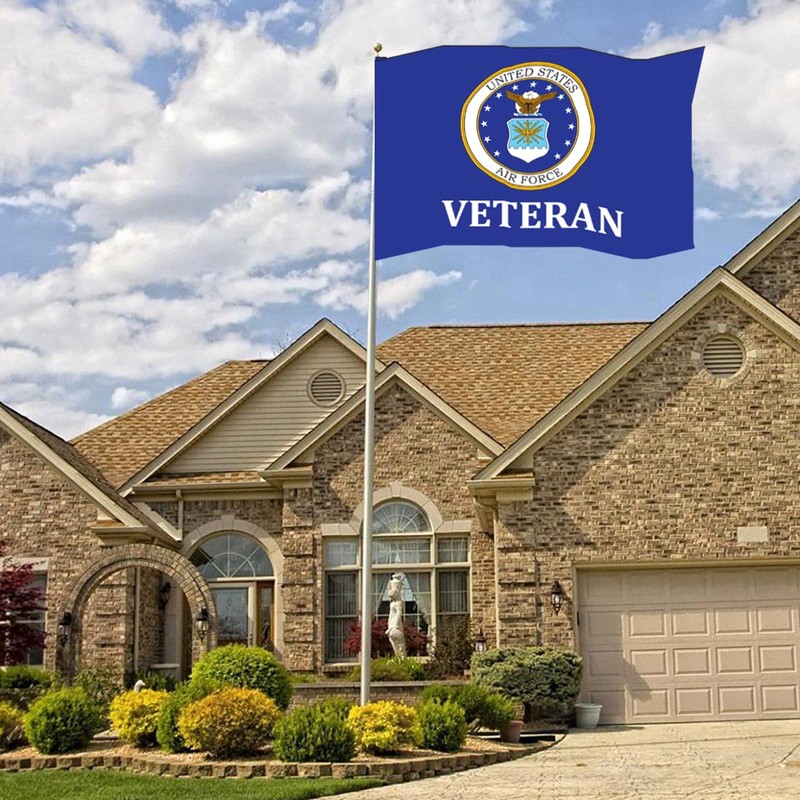 Air Force Emblem Veteran Flags 3x5 Outdoor Double Sided- Military