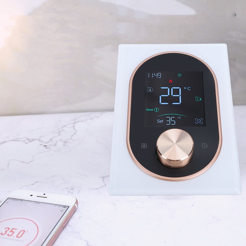 Smart Color Thermostat APP Programmable Touchscreen Knob Control Smart Temperature