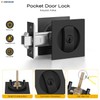 EHOMEWARE 3 Pack Matte Black Pocket Door Handles, Pocket Door