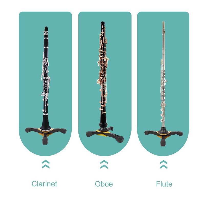 Flute Clarinet Stand Portable Anti Slip Foldable Rugged Oboe Holder