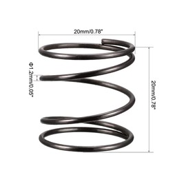 TA-VIGOR 10Pcs Extended Compressed Spring, 1.2mm Wire Dia, 20mm OD, 20mm Length Durable Stainless Steel Small Dual Hook Tension Spring for Furniture Screen Doors Repair Projects