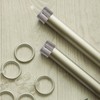MAGICLULU 2Pcs Silver Curtain Rod Decorative Heads Drapery Pole Finials