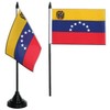 Flaggenfritze Table Flag Venezuela 7 Stars with Coat of Arms